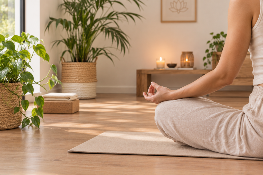 Hatha yoga: práctica de posturas y respiración consciente